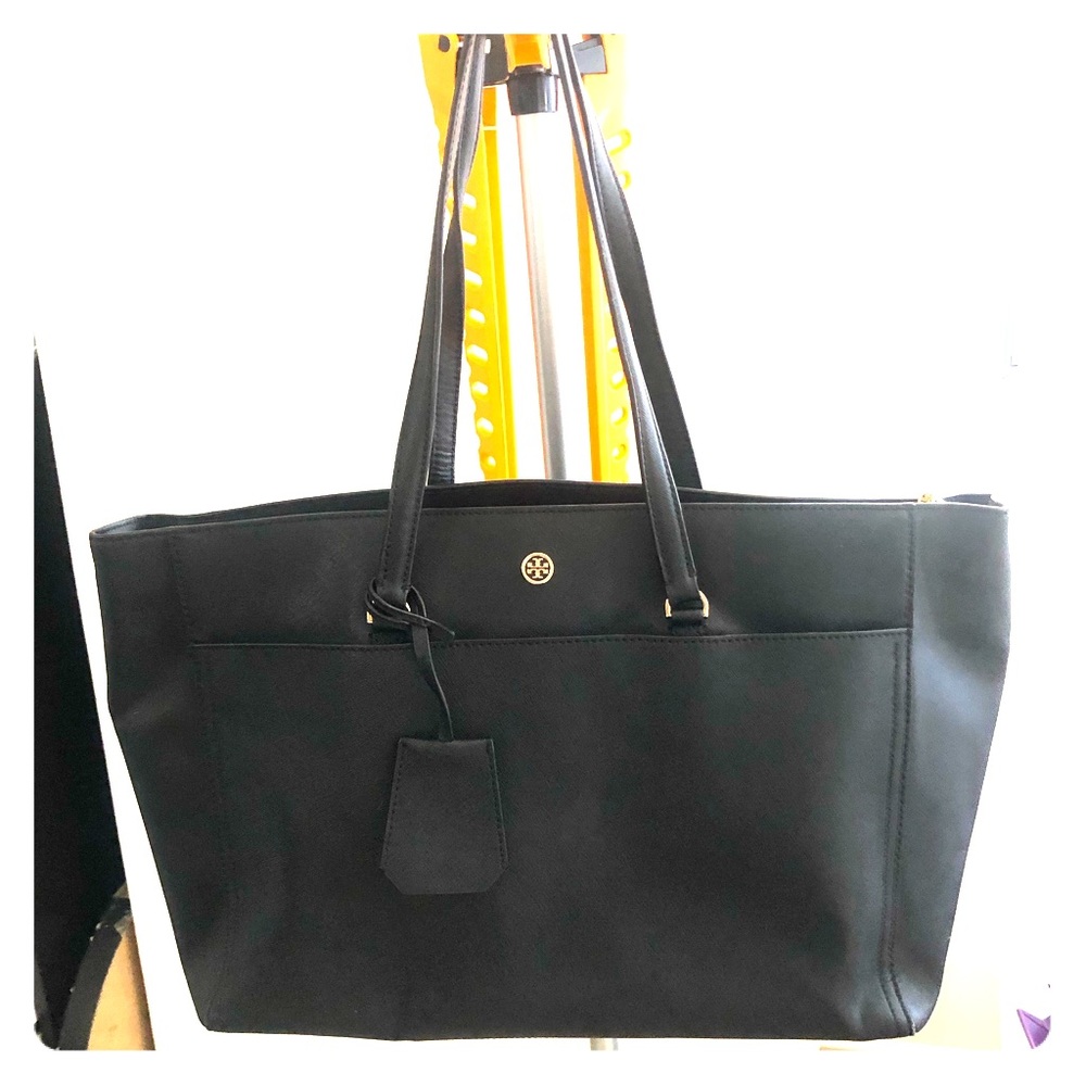 Black Tory Burch large tote w. original dust bag